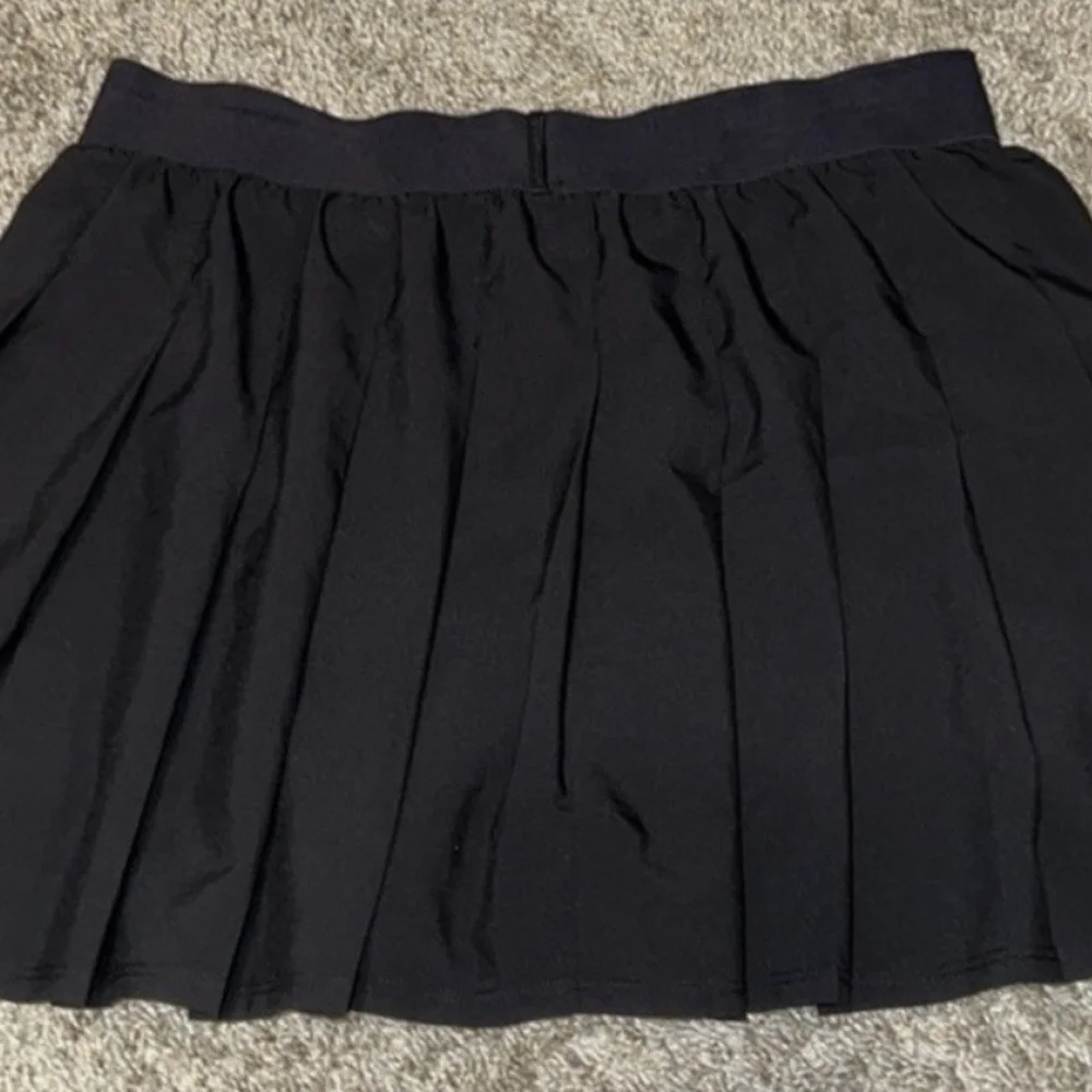 Alo Yoga Varsity Mini Tennis Skirt Black Size Small